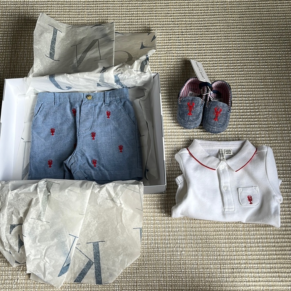 NIB Janie and Jack Lobster Set